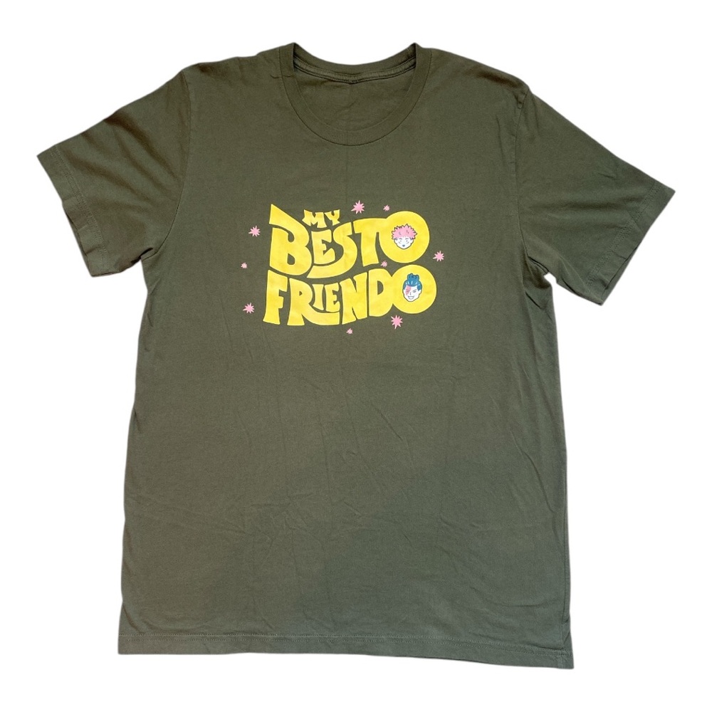 My Besto Friendo Army Green Yellow Short Sleeve Tshirt